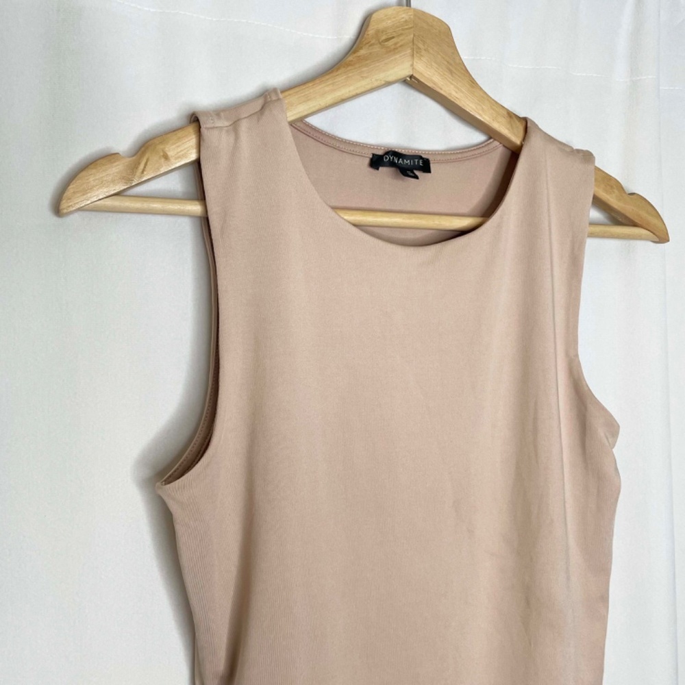 Nude Sleeveless Bodysuit - Picture 4 of 6
